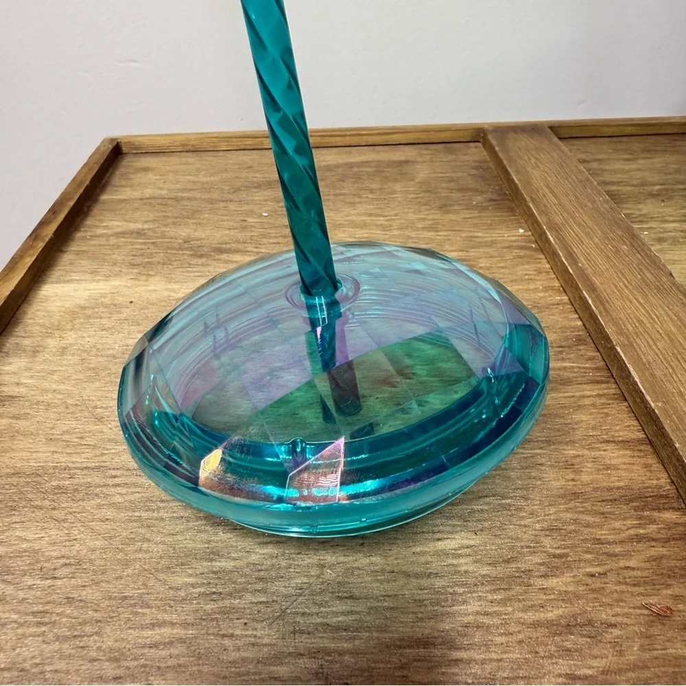 Starbucks iridescent blue and turquoise dome-top cold cup tumbler